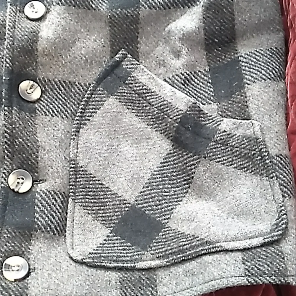 🦺Vintage Plaid Wool Vest Sz M Pockets & 5 Buttons